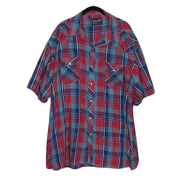 Wrangler Vintage Men’s Pearl Snap Short Sleeve Shirt Size 2X - Picture 1 of 6